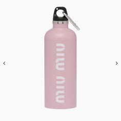 miu miu pink water bottle|Pink/white Stainless Steel Water Bottle, 500 Ml .